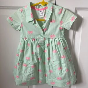 Bicycle Mint green dress Carter’s dress 12 months
